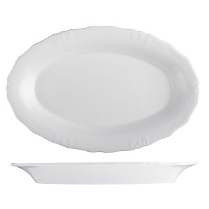 ID Fine Tiffany Oval Scalloped Plate
