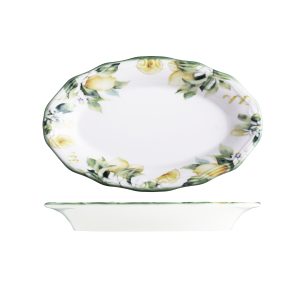 ID Fine Sorrento Oval Scalloped Plate