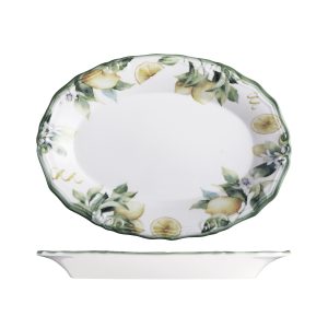 ID Fine Sorrento Oval Scalloped Plate