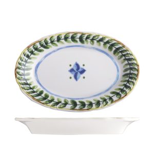 ID Fine Capri Oval Scalloped Plate