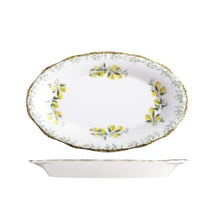 ID Fine Verona Oval Scalloped Plate