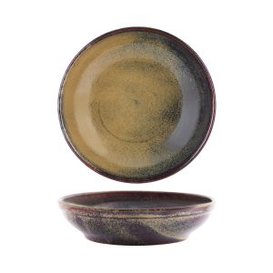 Artistica Reactive Brown Round Flared Bowl 230mm