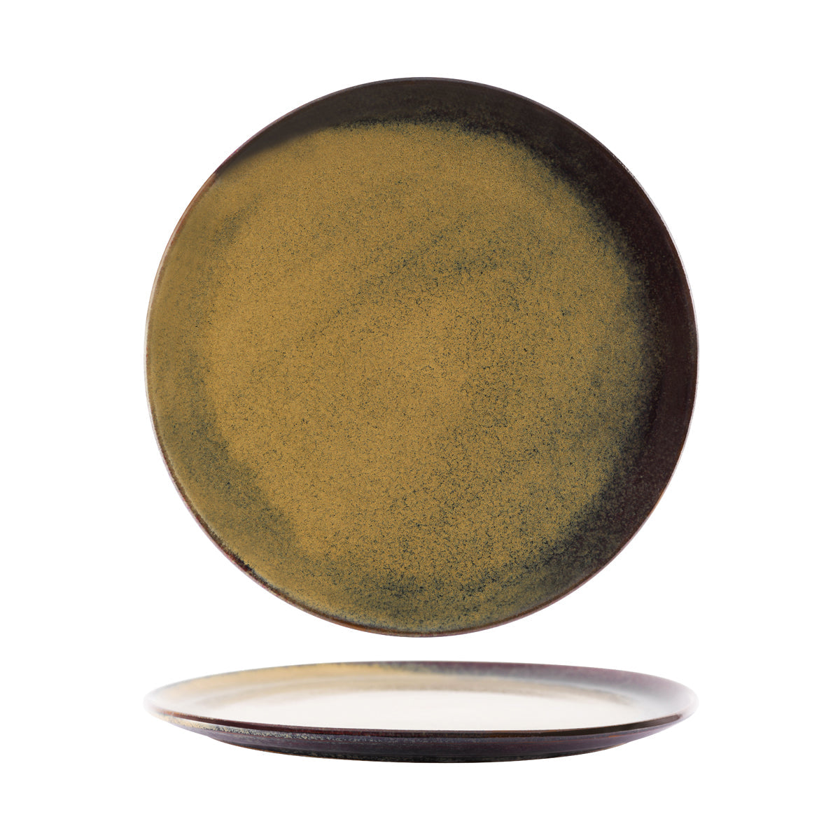 Artistica Reactive Brown Round Platter 330mm