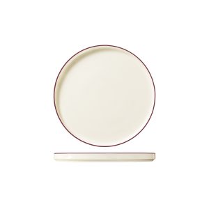 ID Fine Modest Maroon Round Walled Plate