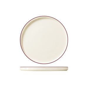 ID Fine Modest Maroon Round Walled Plate