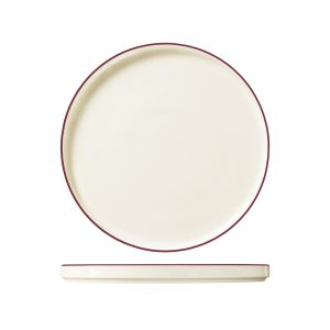 ID Fine Modest Maroon Round Walled Plate
