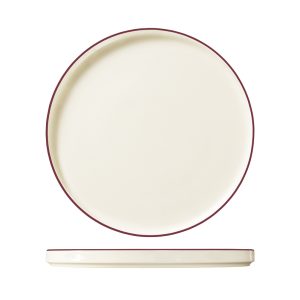 ID Fine Modest Maroon Round Walled Plate