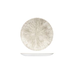 Studio Prints Stone Agate Grey Round Coupe Plate