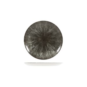 Studio Prints Stone Quartz Black Round Coupe Plate