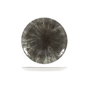 Studio Prints Stone Quartz Black Round Coupe Plate