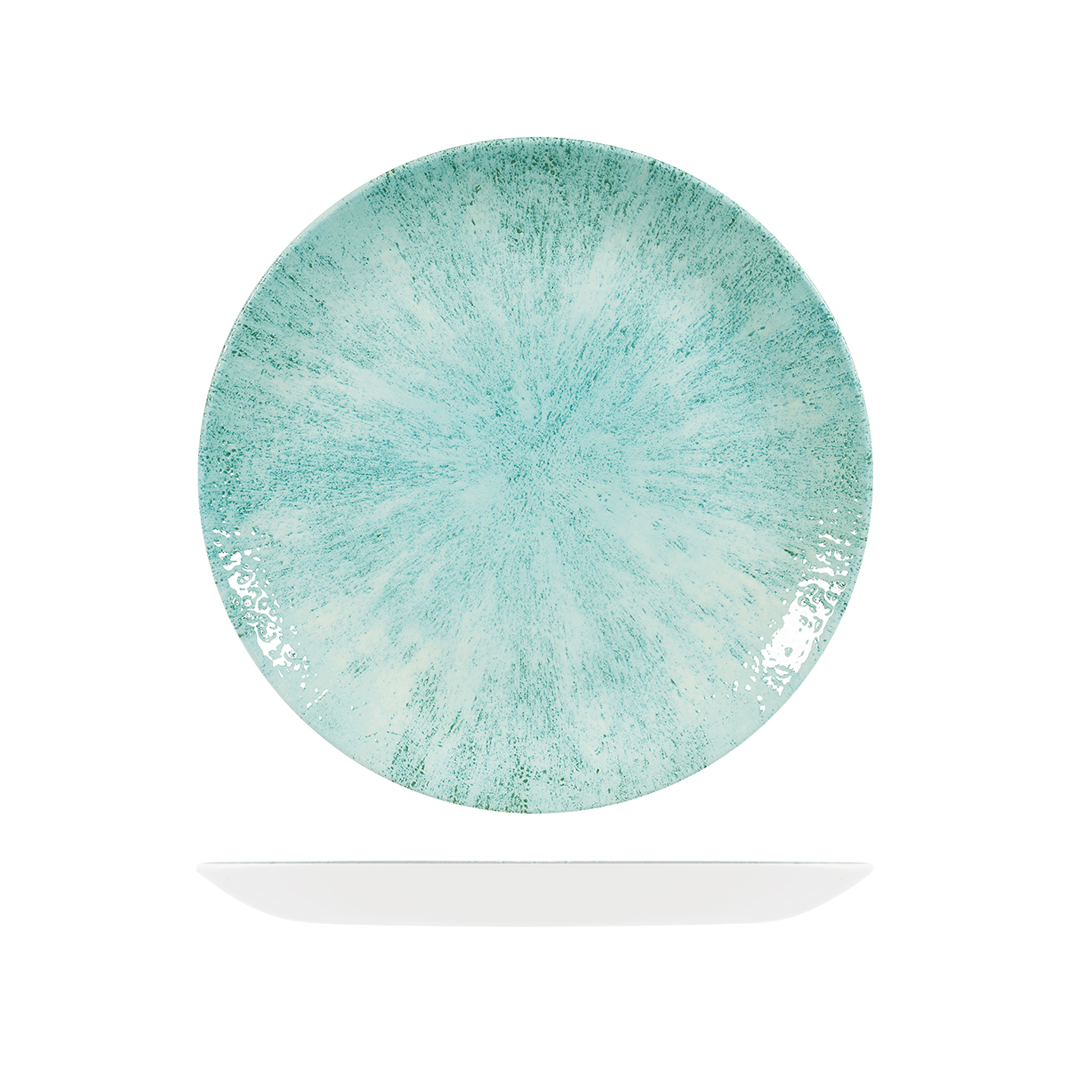 Studio Prints Stone Aquamarine Round Coupe Plate