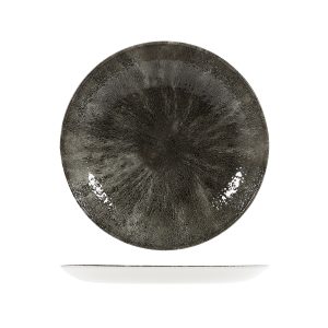 Studio Prints Stone Quartz Black Round Coupe Plate