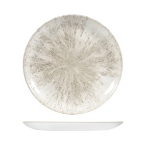 Studio Prints Stone Agate Grey Round Coupe Plate