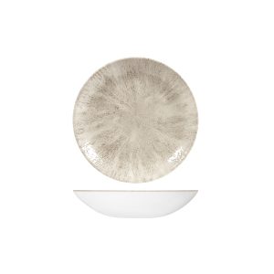 Studio Prints Stone Agate Grey Round Coupe Bowl