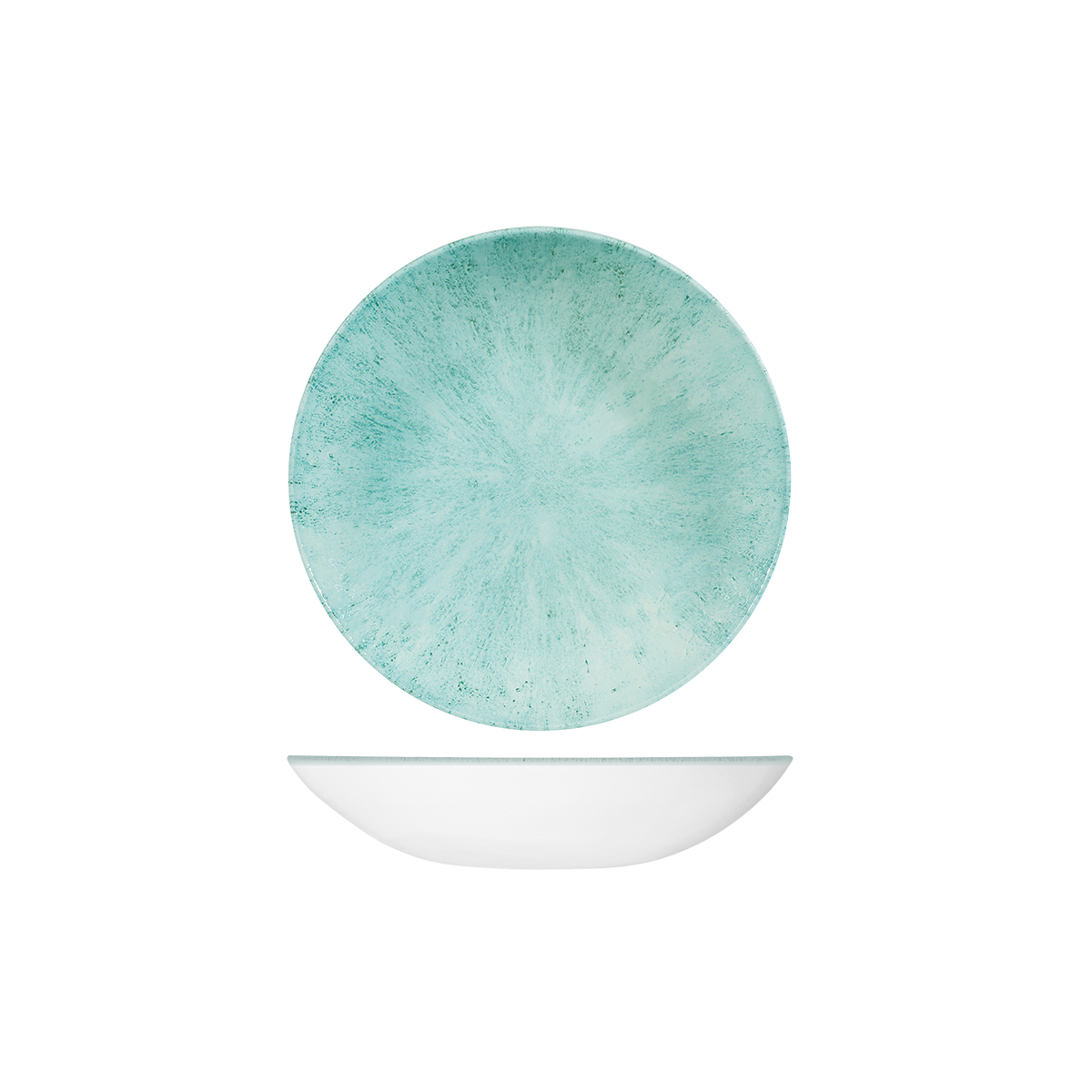 Studio Prints Stone Aquamarine Round Coupe Bowl