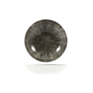 Studio Prints Stone Quartz Black Round Coupe Bowl
