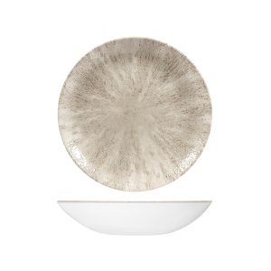 Studio Prints Stone Agate Grey Round Coupe Bowl