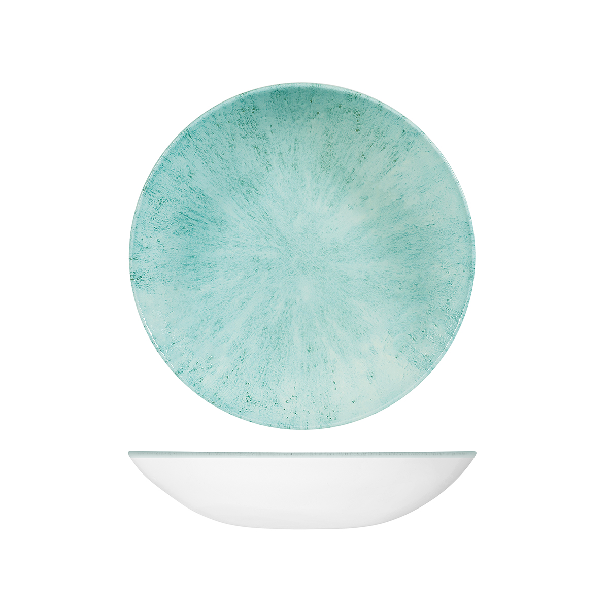 Studio Prints Stone Aquamarine Round Coupe Bowl