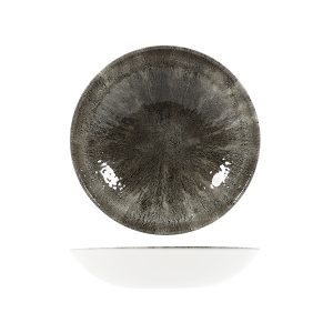Studio Prints Stone Quartz Black Round Coupe Bowl