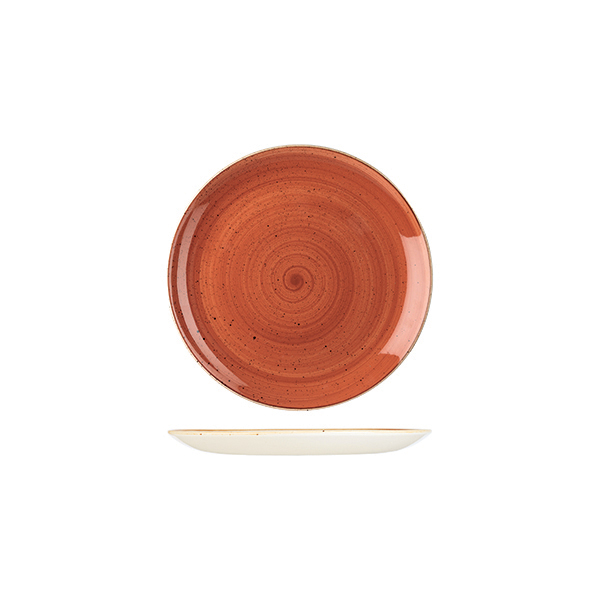 Stonecast by Churchill Stonecast Spiced Orange Round Coupe Plate