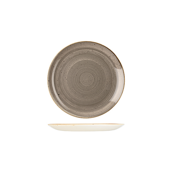 Stonecast by Churchill Stonecast Peppercorn Grey Round Coupe Plate