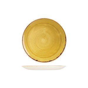 Stonecast by Churchill Stonecast Mustard Seed Yellow Round Coupe Plate