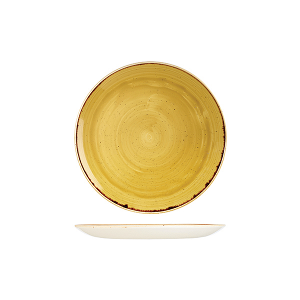 Stonecast by Churchill Stonecast Mustard Seed Yellow Round Coupe Plate