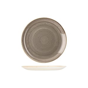 Stonecast by Churchill Stonecast Peppercorn Grey Round Coupe Plate