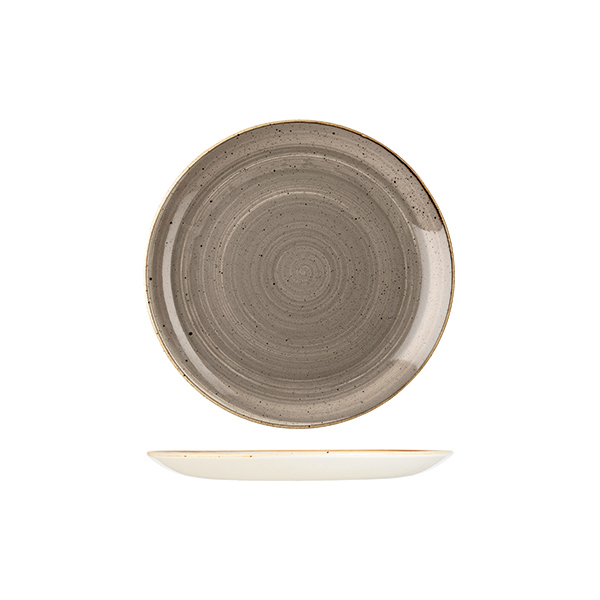 Stonecast by Churchill Stonecast Peppercorn Grey Round Coupe Plate