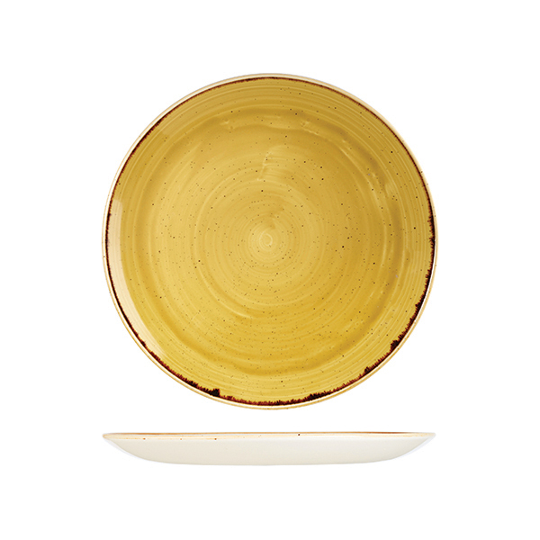 Stonecast by Churchill Stonecast Mustard Seed Yellow Round Coupe Plate