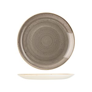 Stonecast by Churchill Stonecast Peppercorn Grey Round Coupe Plate