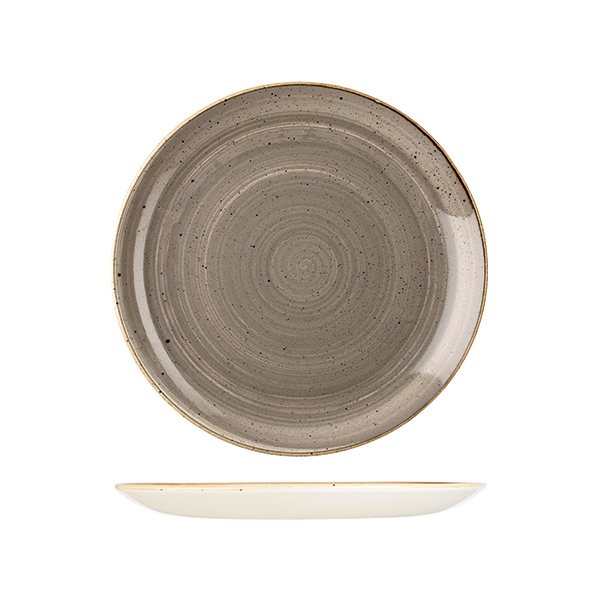 Stonecast by Churchill Stonecast Peppercorn Grey Round Coupe Plate