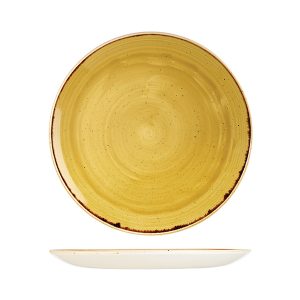 Stonecast by Churchill Stonecast Mustard Seed Yellow Round Coupe Plate