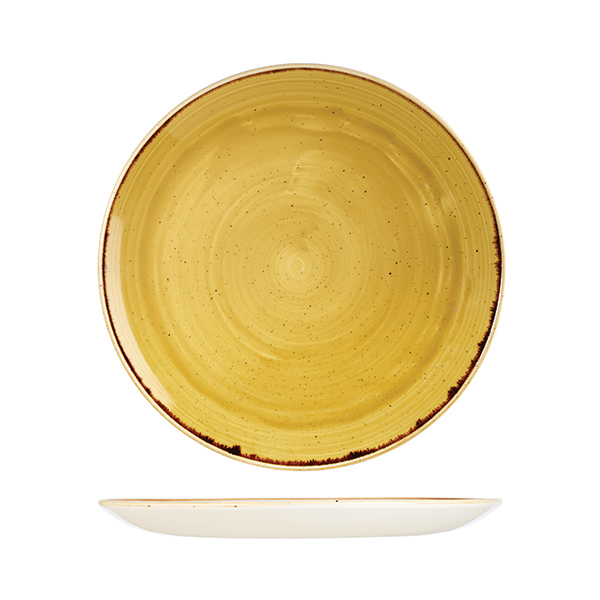 Stonecast by Churchill Stonecast Mustard Seed Yellow Round Coupe Plate