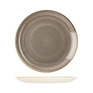 Stonecast by Churchill Stonecast Peppercorn Grey Round Coupe Plate