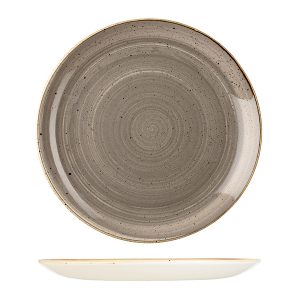 Stonecast by Churchill Stonecast Peppercorn Grey Round Coupe Plate