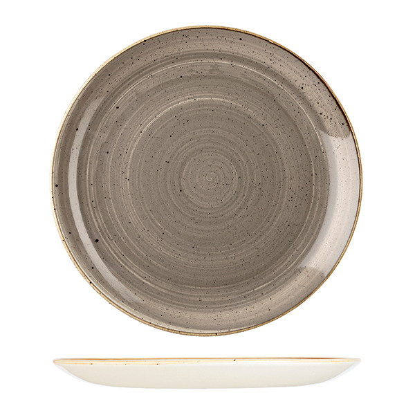 Stonecast by Churchill Stonecast Peppercorn Grey Round Coupe Plate