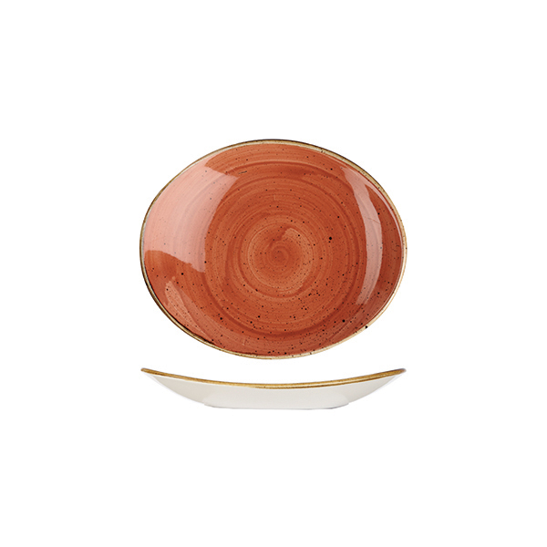 Stonecast by Churchill Stonecast Spiced Orange Oval Coupe Plate