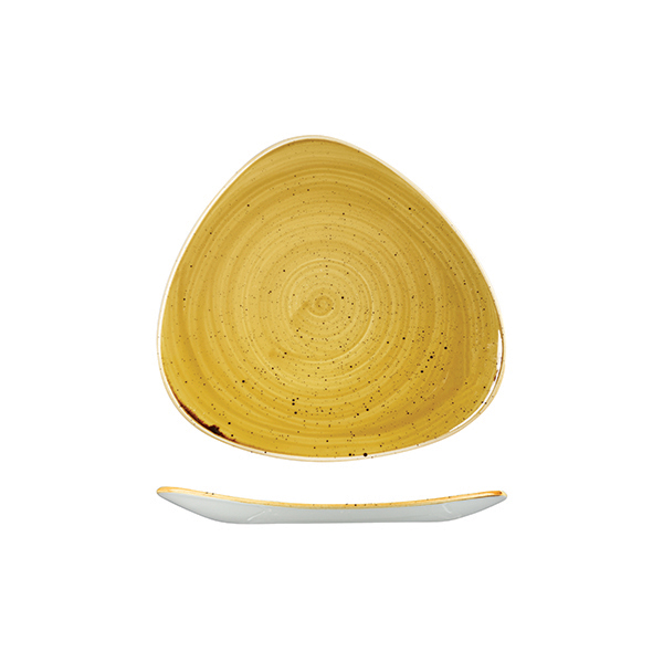 Stonecast by Churchill Stonecast Mustard Seed Yellow Triangular Plate