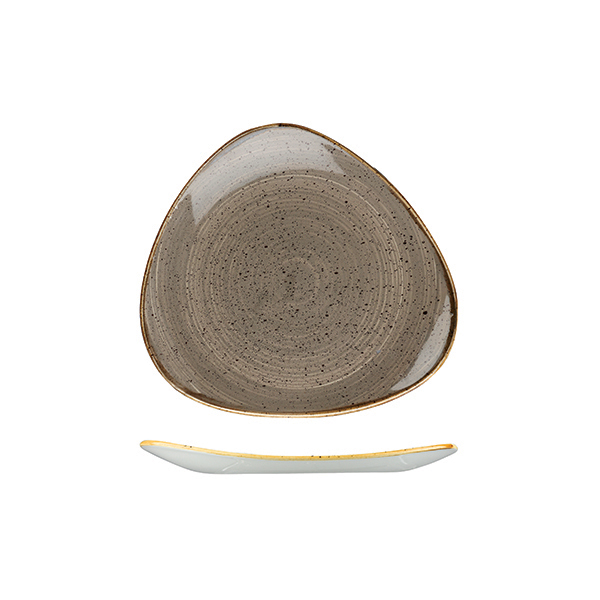 Stonecast by Churchill Stonecast Peppercorn Grey Triangular Plate