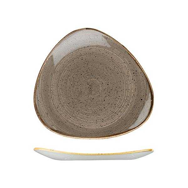 Stonecast by Churchill Stonecast Peppercorn Grey Triangular Plate