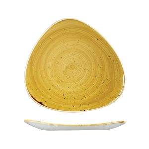 Stonecast by Churchill Stonecast Mustard Seed Yellow Triangular Plate