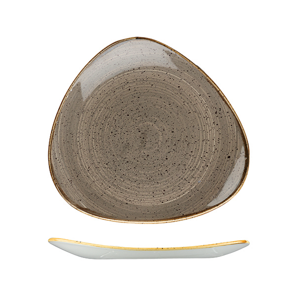 Stonecast by Churchill Stonecast Peppercorn Grey Triangular Plate