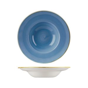 Stonecast by Churchill Stonecast Cornflower Blue Soup / Pasta Bowl Wide Rim