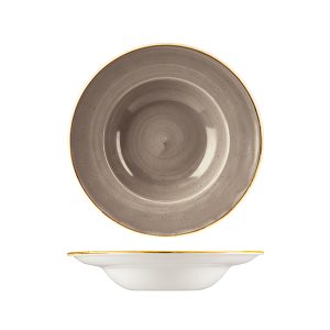Stonecast by Churchill Stonecast Peppercorn Grey Round Bowl - Wide Rim