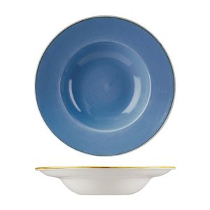 Stonecast by Churchill Stonecast Cornflower Blue Soup / Pasta Bowl Wide Rim