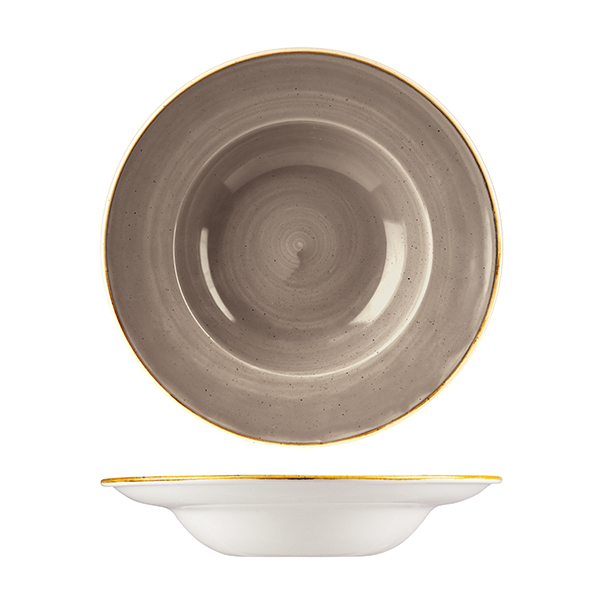 Stonecast by Churchill Stonecast Peppercorn Grey Round Bowl - Wide Rim
