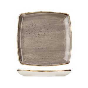 Stonecast by Churchill Stonecast Peppercorn Grey Deep Square Plate