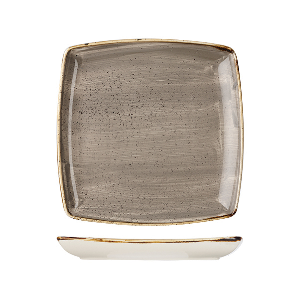 Stonecast by Churchill Stonecast Peppercorn Grey Deep Square Plate