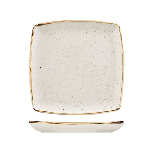 Stonecast by Churchill Stonecast Barley White Deep Square Plate